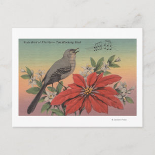 Cartão Postal Ave Estatal da FlóridaMocking BirdFlorida