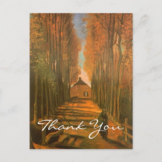 Cartão Postal Avenida de Álamos de Van Gogh (Frente)