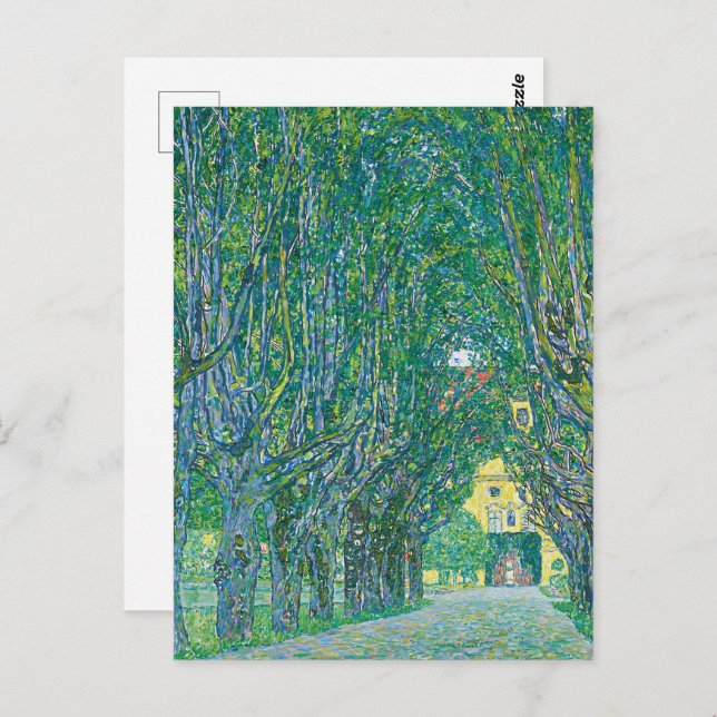 Cartão Postal Avenida Klimt no Parque de Schloss Kamme Fine Art (Frente/Verso)