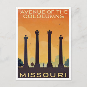 Cartão Postal Avenida Missouri das Colunas Arte