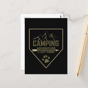 Cartão Postal aventura de acampamento