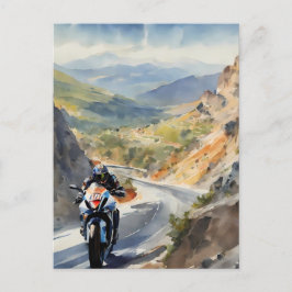 Cartão Postal Aventura de Alta Velocidade em Paisagem Montanha V