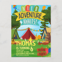 Cartão Postal Aventura de Camping Chamando Todos os Campistas de