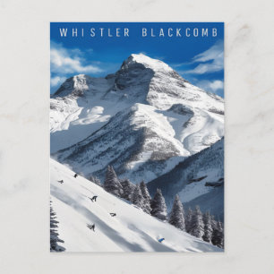 Cartão Postal Aventura de Snowboard em Whistler Blackcomb