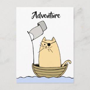 Cartão Postal Aventura do Gato Pirata