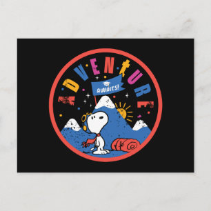 Cartão Postal Aventura do Snoopy Aguarda Design da Montanha de G