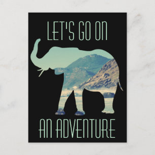 Cartão Postal Aventura Elefante