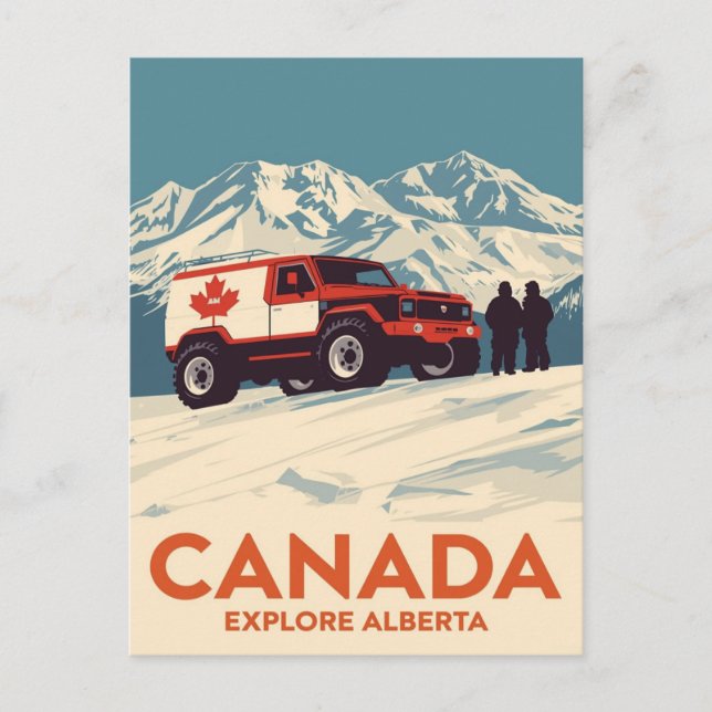Cartão Postal Aventura Off-Road Canadá Explore Alberta (Frente)