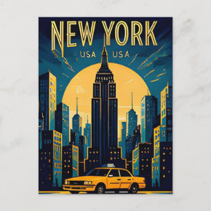 Cartão Postal Aventura Urbana no Horizonte de Manhattan na Cidad