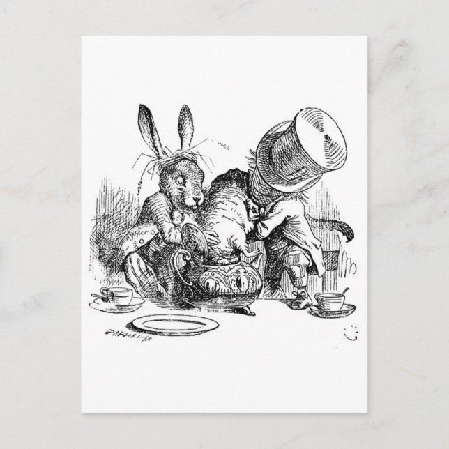 Cartão Postal Aventuras de Alice no País das Maravilhas (Frente)