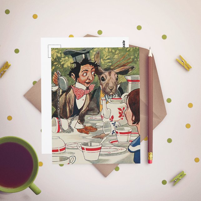 Cartão Postal Aventuras de Alice no Partido do Tea em Maravilha (Criador carregado)