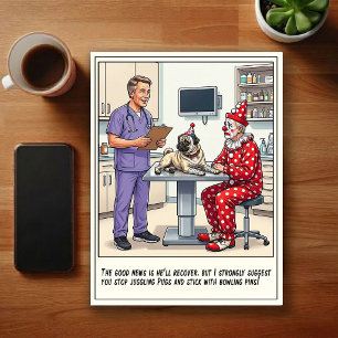 Cartão Postal Aventuras de Cartoon no ER Veterinário
