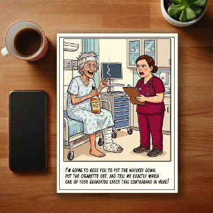 Cartão Postal Aventuras de Cartoon no Sala de Emergência