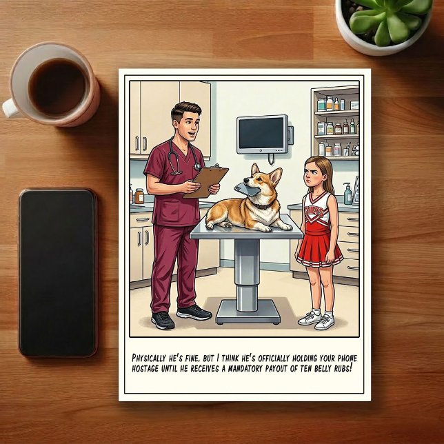 Cartão Postal Aventuras de ER Veterinário Cartoon (Criador carregado)