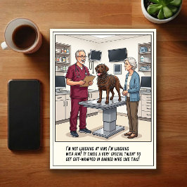 Cartão Postal Aventuras de ER Veterinário Cartoon