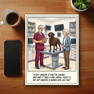 Cartão Postal Aventuras de ER Veterinário Cartoon