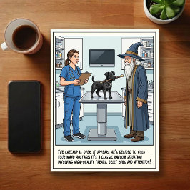 Cartão Postal Aventuras de ER Veterinário Cartoon