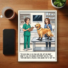 Cartão Postal Aventuras de ER Veterinário Cartoon