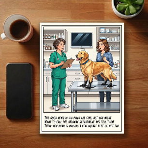 Cartão Postal Aventuras de ER Veterinário Cartoon
