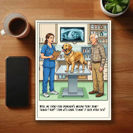 Cartão Postal Aventuras de ER Veterinário Cartoon