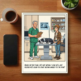 Cartão Postal Aventuras de ER Veterinário Cartoon