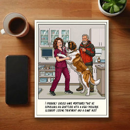 Cartão Postal Aventuras de ER Veterinário Cartoon