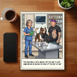 Cartão Postal Aventuras de ER Veterinário Cartoon