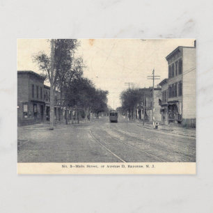 Cartão Postal Avenue D, Bayonne, NJ 1911 Vintage