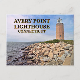 Cartão Postal Avery Point Lighthouse, Cartão-postal de Connectic