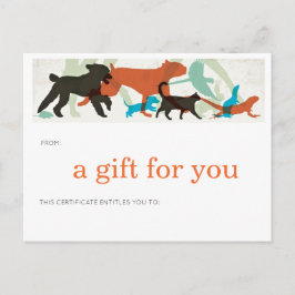 Cartão Postal Aves de Natação de Peixes Voam Cães Caminham Caçad