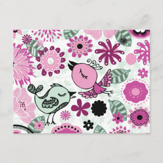 Cartão Postal aves de rabisco