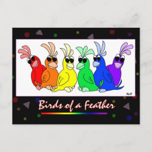 Cartão Postal Aves de uma pena