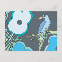 Cartão Postal Aves Whimsical