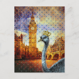 Cartão Postal Avestruz Real em Londres