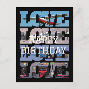 Cartão Postal Aviação,Colagem de Fotos,Avião Voando,Legal