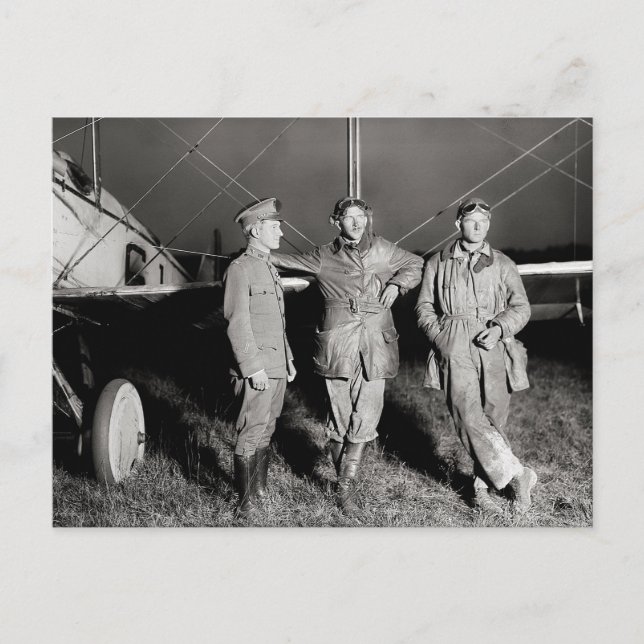 Cartão Postal Aviadores ousados, 1919 (Frente)