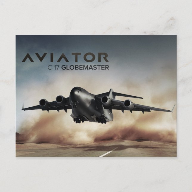 Cartão Postal Avião de carga global C-17 (Frente)
