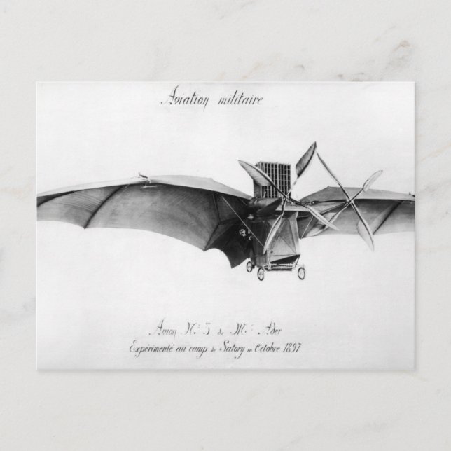 Cartão Postal Avião III, "O Bat" (Frente)