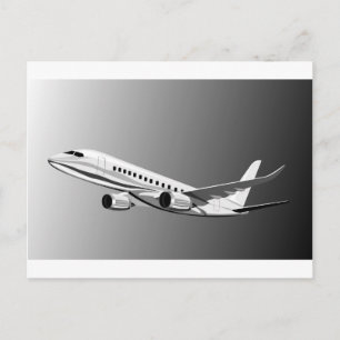 Cartão Postal avião jumbo jato avião aeronave voando voo