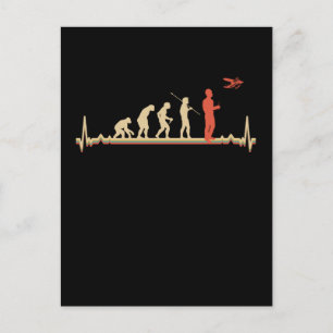 Cartão Postal Avião Modelo Retro Evolução do Piloto de Aeronave 