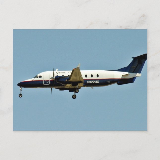 Cartão Postal Avião ruge pelo céu (Frente)