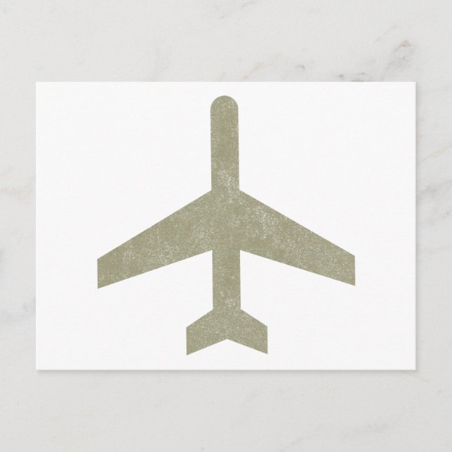 Cartão Postal Avião Vintage (Frente)