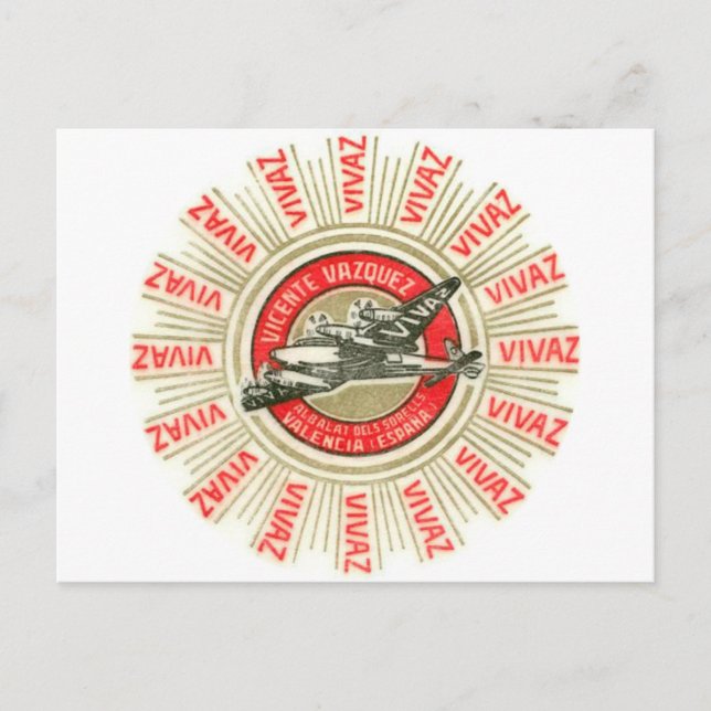 Cartão Postal Avião VIVAZ (Frente)