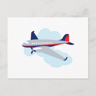 Cartão Postal Avião Voador