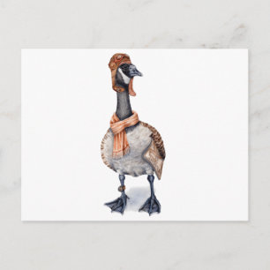 Cartão Postal Aviator Goose