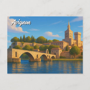 Cartão Postal Avignon France Palais des Papes