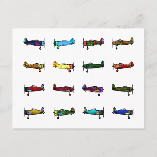 Cartão Postal aviões (Frente)