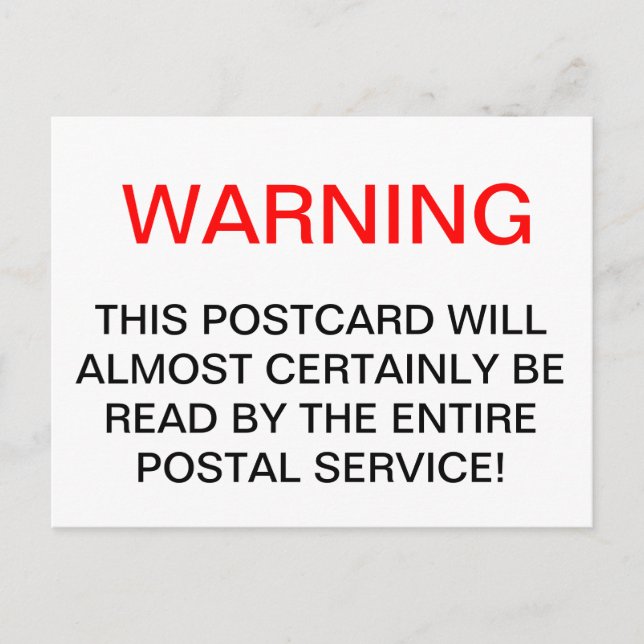 CARTÃO POSTAL AVISO (Frente)