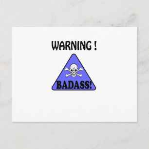 Cartão Postal Aviso!Badass