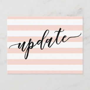 Cartão Postal Aviso de Atualização de Casamento Adiado de Stripe